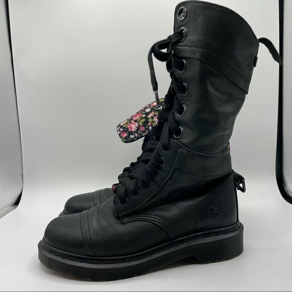 Dr. Martens Triumph Floral Fold Over Boots - Picture 2 of 6